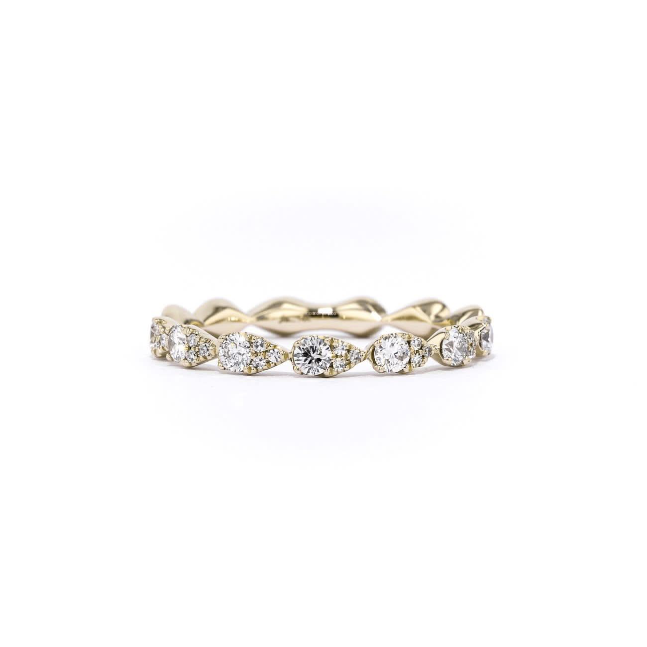 2.6mm Seamless Pear Diamond Ring - PBD Rings