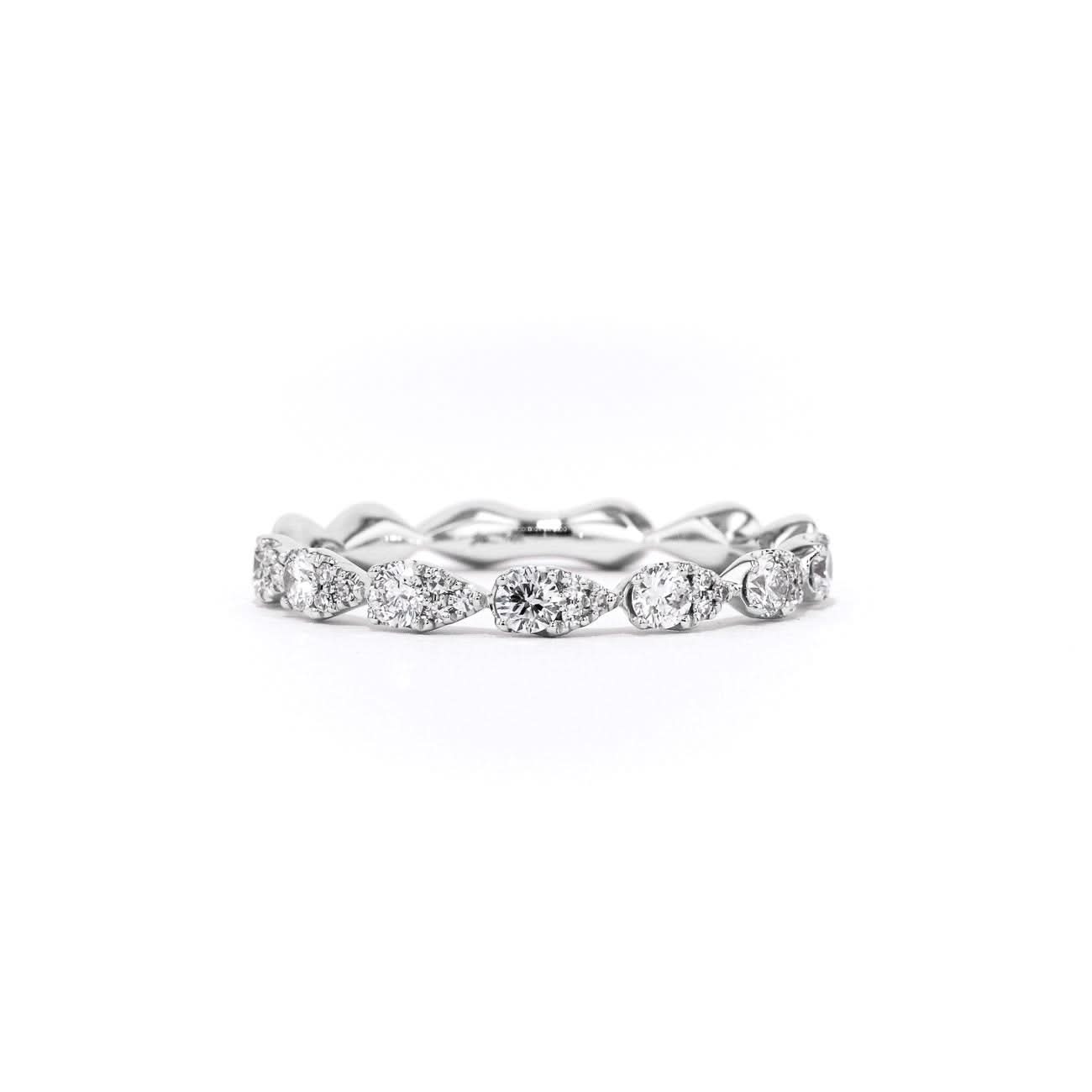 2.6mm Seamless Pear Diamond Ring - PBD Rings