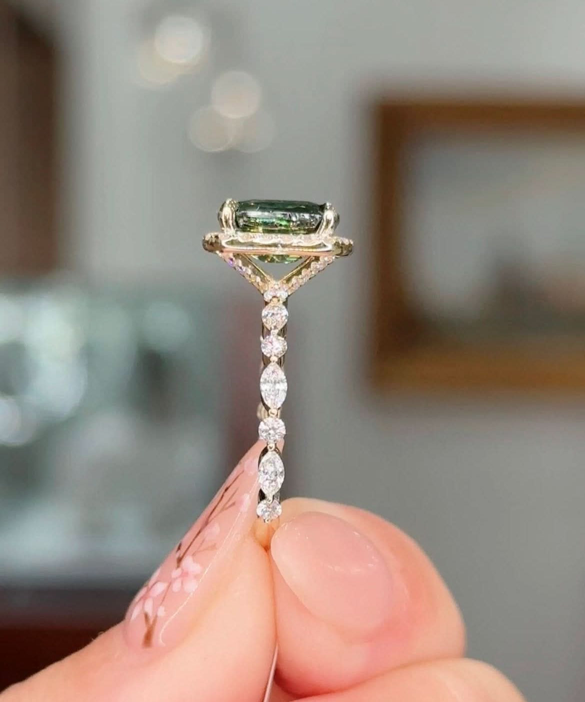 3.02ct Green Sapphire Emily - PBD Rings
