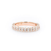 3.0mm Mini Oval Diamond Ring Ring Princess Bride Diamonds 3 14K Rose Gold 