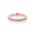 3mm Juliette Pavé Diamond Ring Ring Princess Bride Diamonds 3 14K Rose Gold 