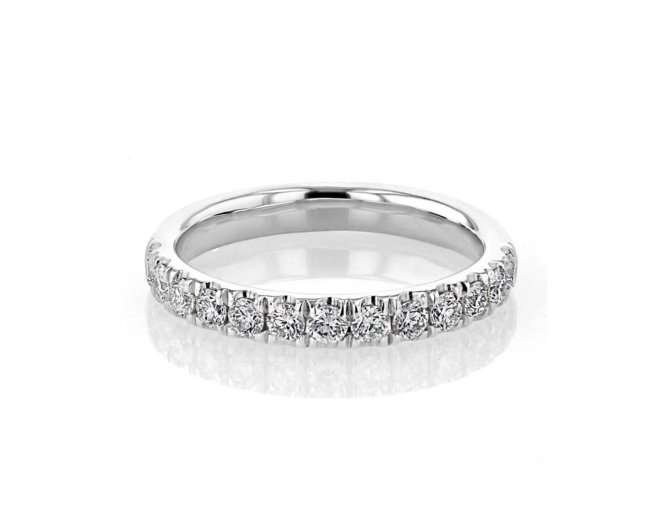 3mm Juliette Pavé Diamond Ring Ring Princess Bride Diamonds 3 14K White Gold 