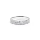 4.0mm Four Row Pavé Ring