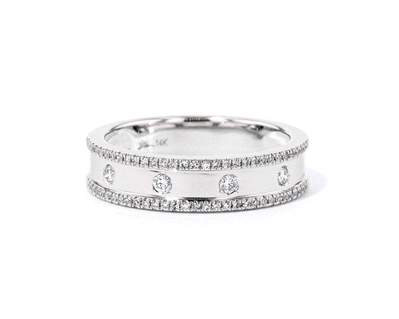 5.0mm Carter Diamond Ring Ring Princess Bride Diamonds 3 14K White Gold 