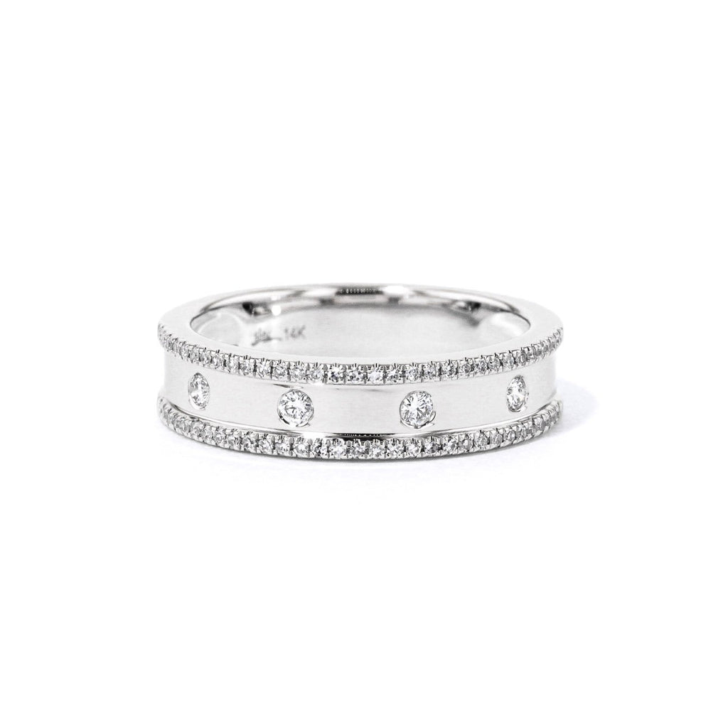 5.0mm Carter Diamond Ring Ring Princess Bride Diamonds 3 14K White Gold 