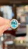 6.13ct Blue Zircon Kelly Engagement Rings Princess Bride Diamonds 
