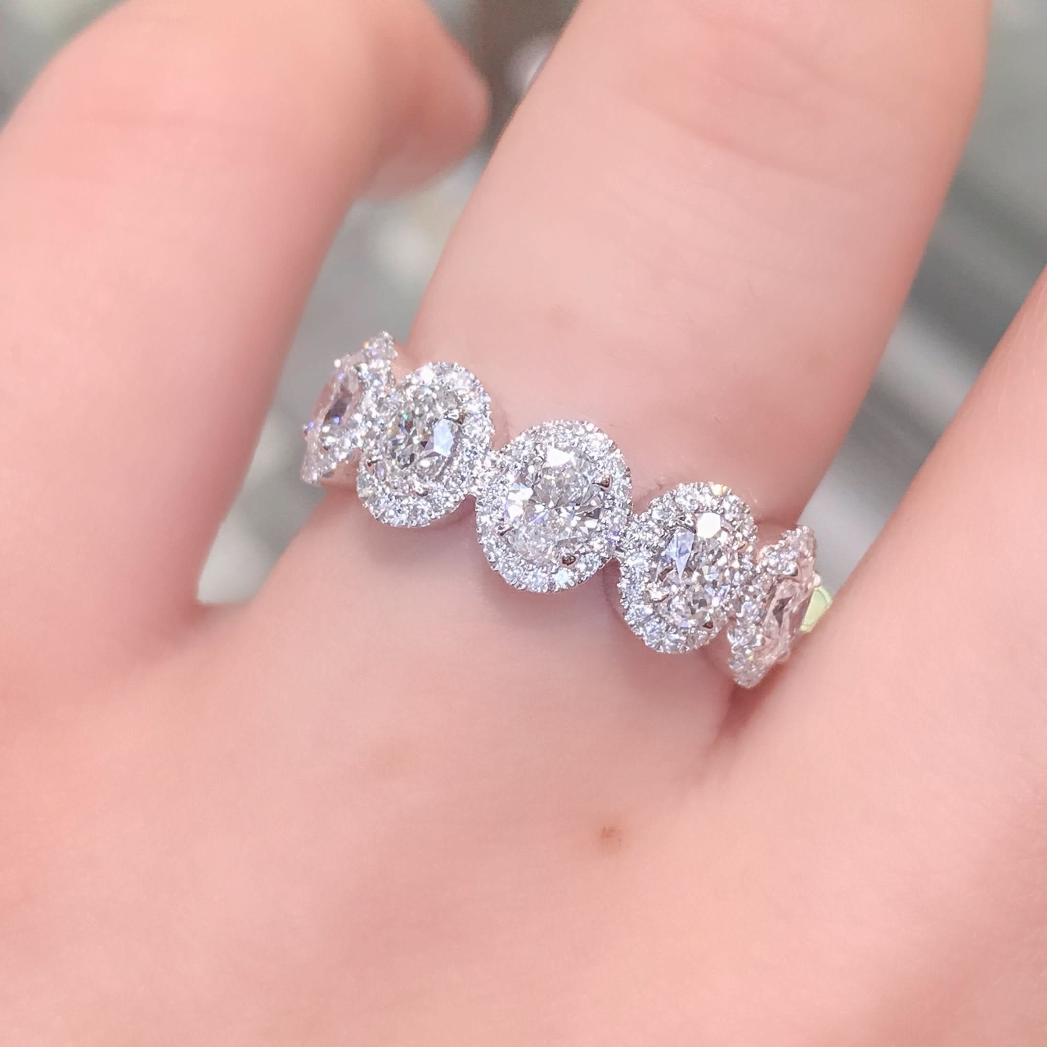 6.8mm Alexis Oval Diamond Ring - PBD Rings