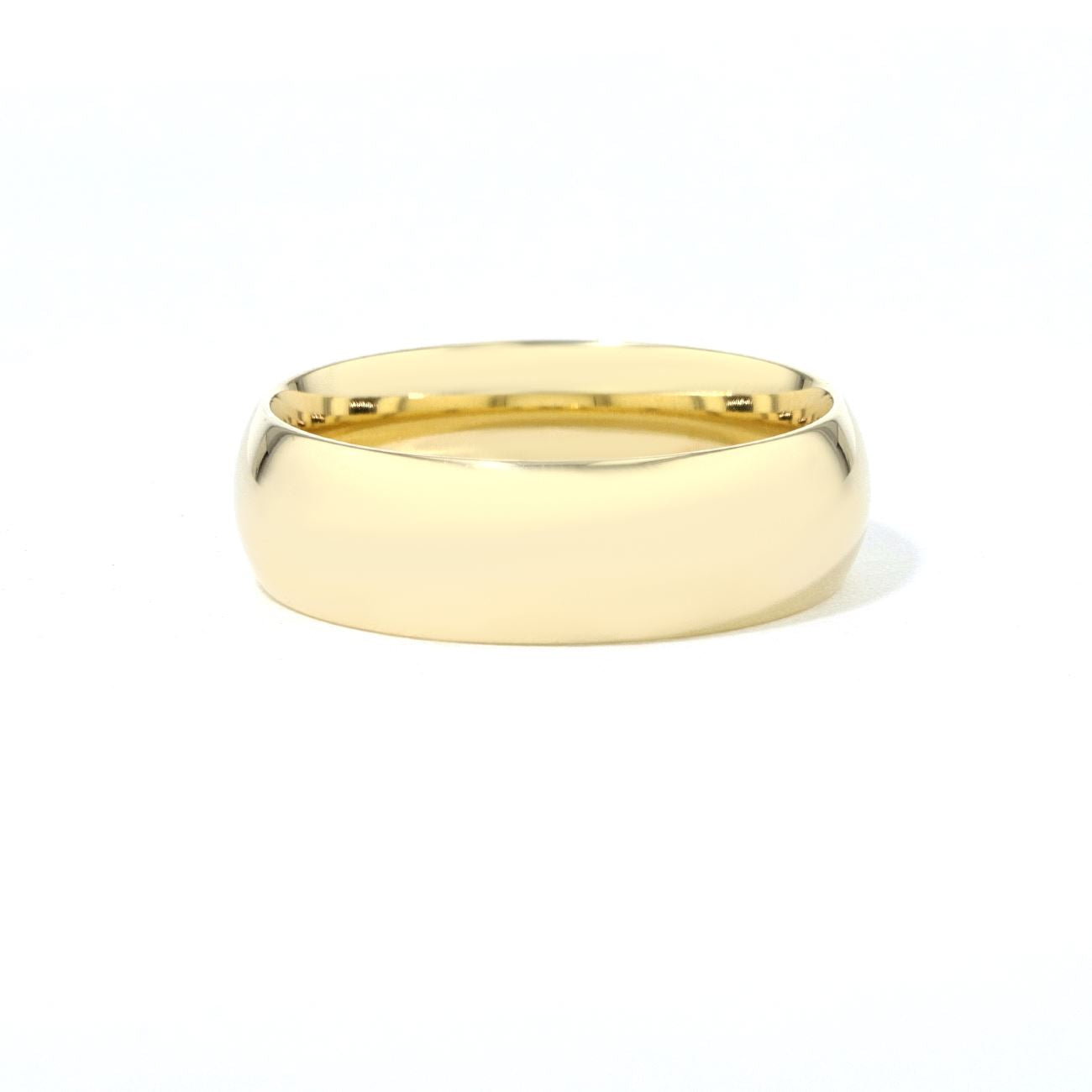7.0mm Comfort Fit High Polish Band Rings Princess Bride Diamonds 6 14K Yellow Gold 