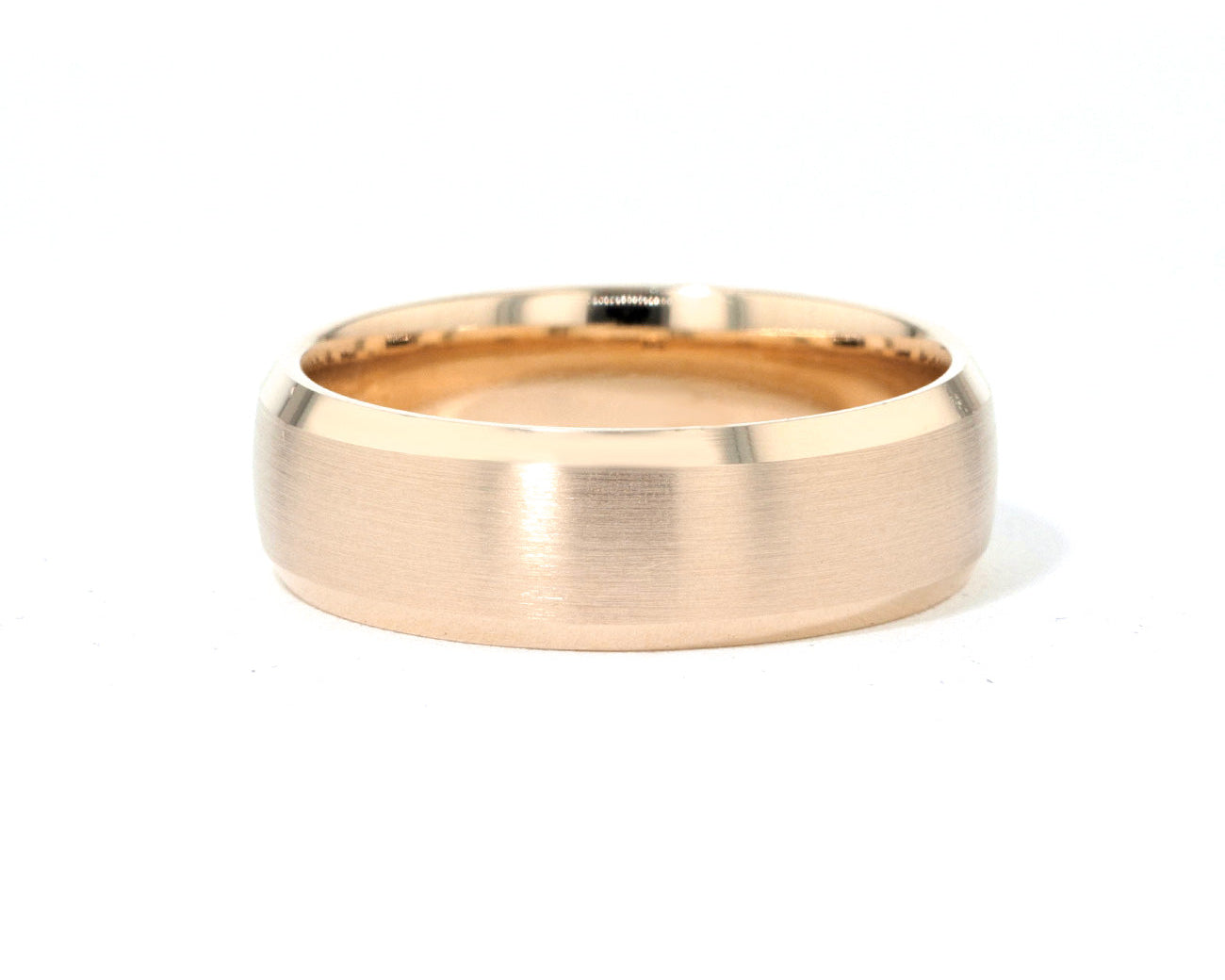 7.0mm Satin and Bevel Edge Band Rings Princess Bride Diamonds 