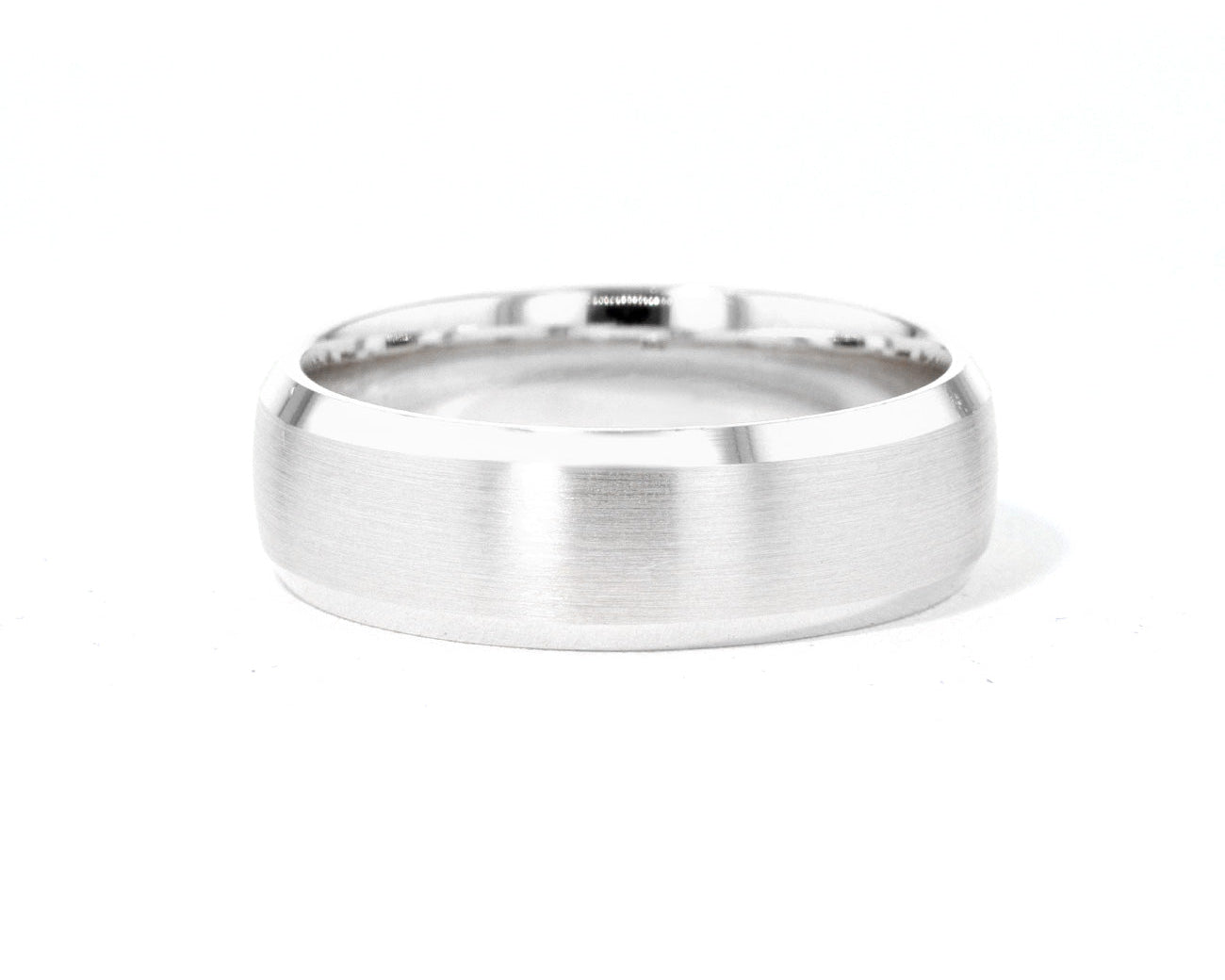 7.0mm Satin and Bevel Edge Band Rings Princess Bride Diamonds 