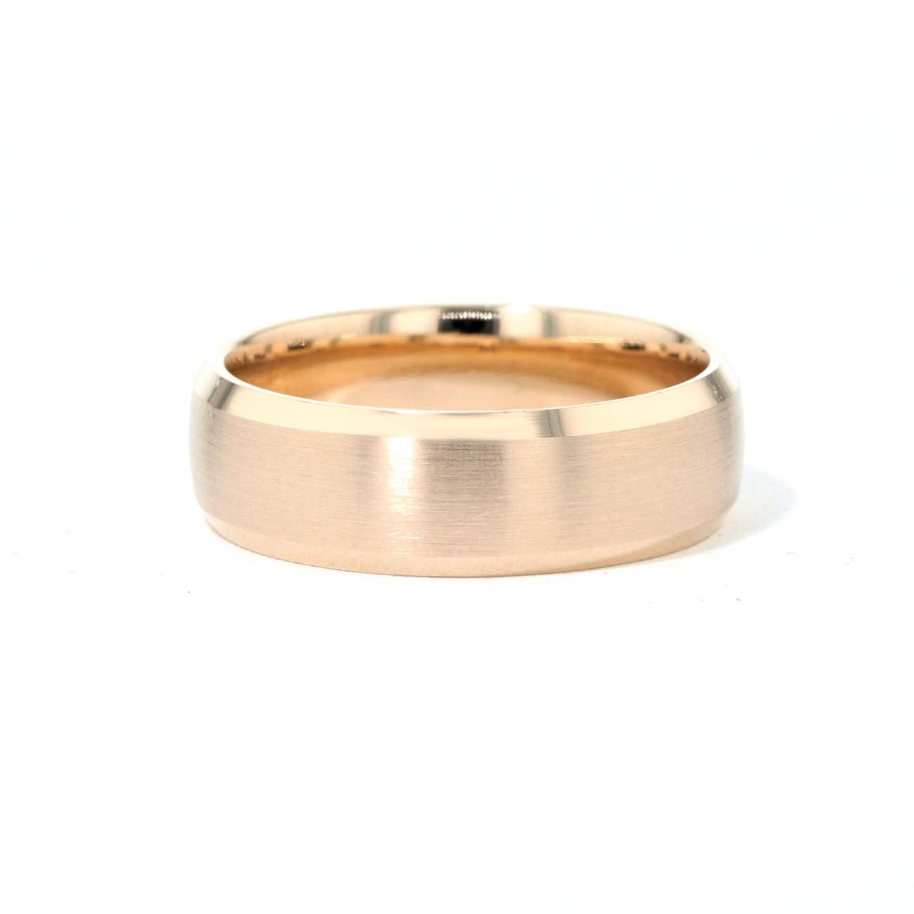 7.0mm Satin and Bevel Edge Band - PBD Rings