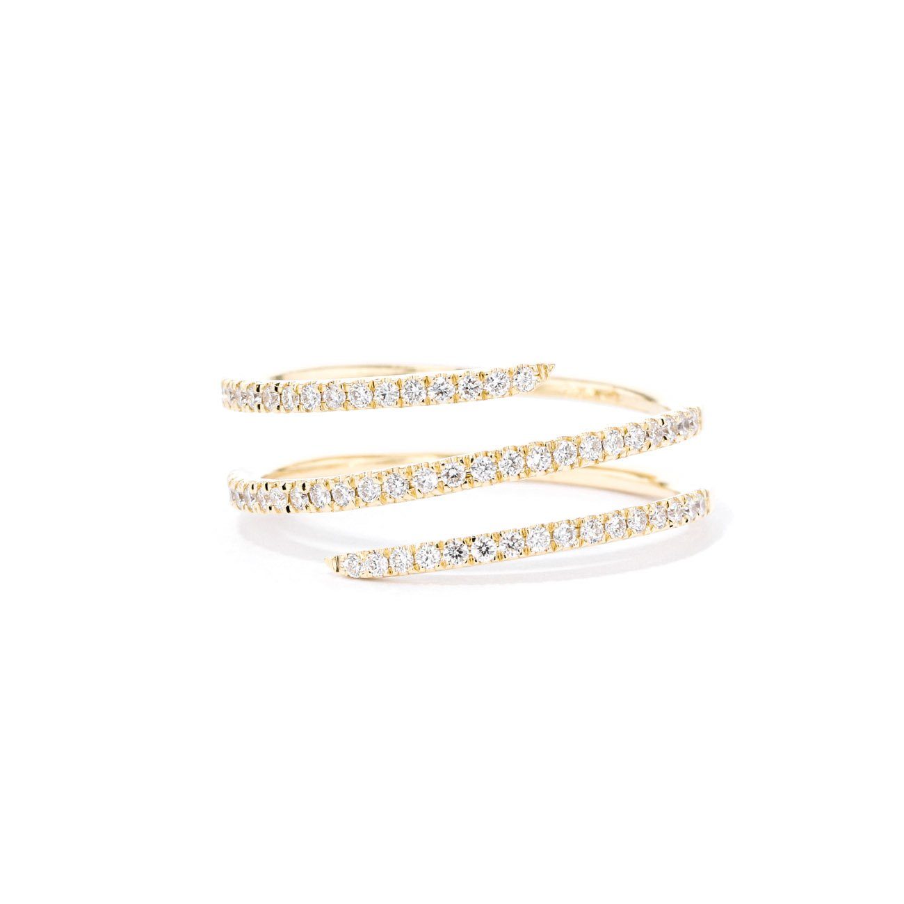 7.5mm Diamond Wrap Ring Ring Princess Bride Diamonds 3 14K Yellow Gold 