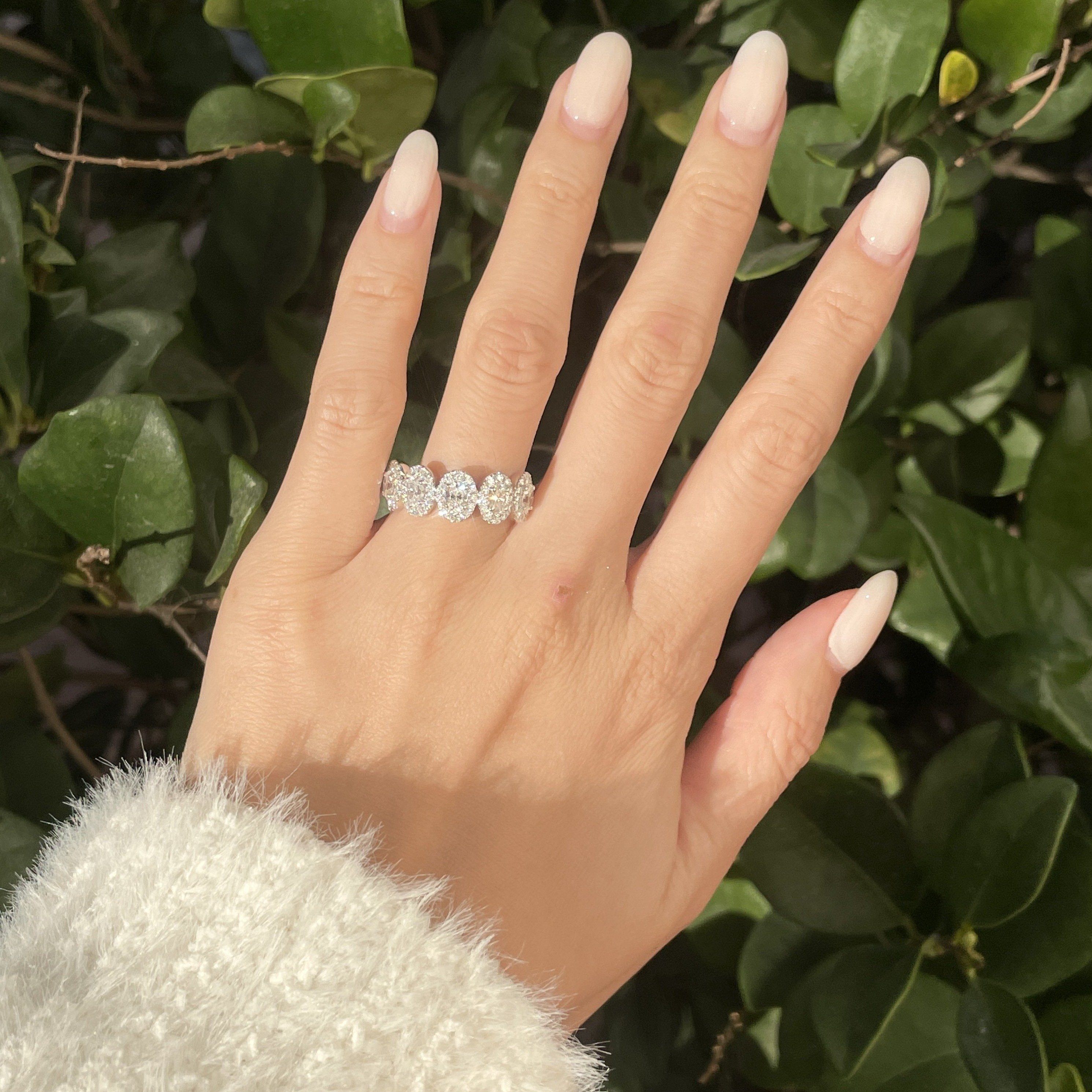 7.6mm Alexis Oval Diamond Ring Ring Princess Bride Diamonds 
