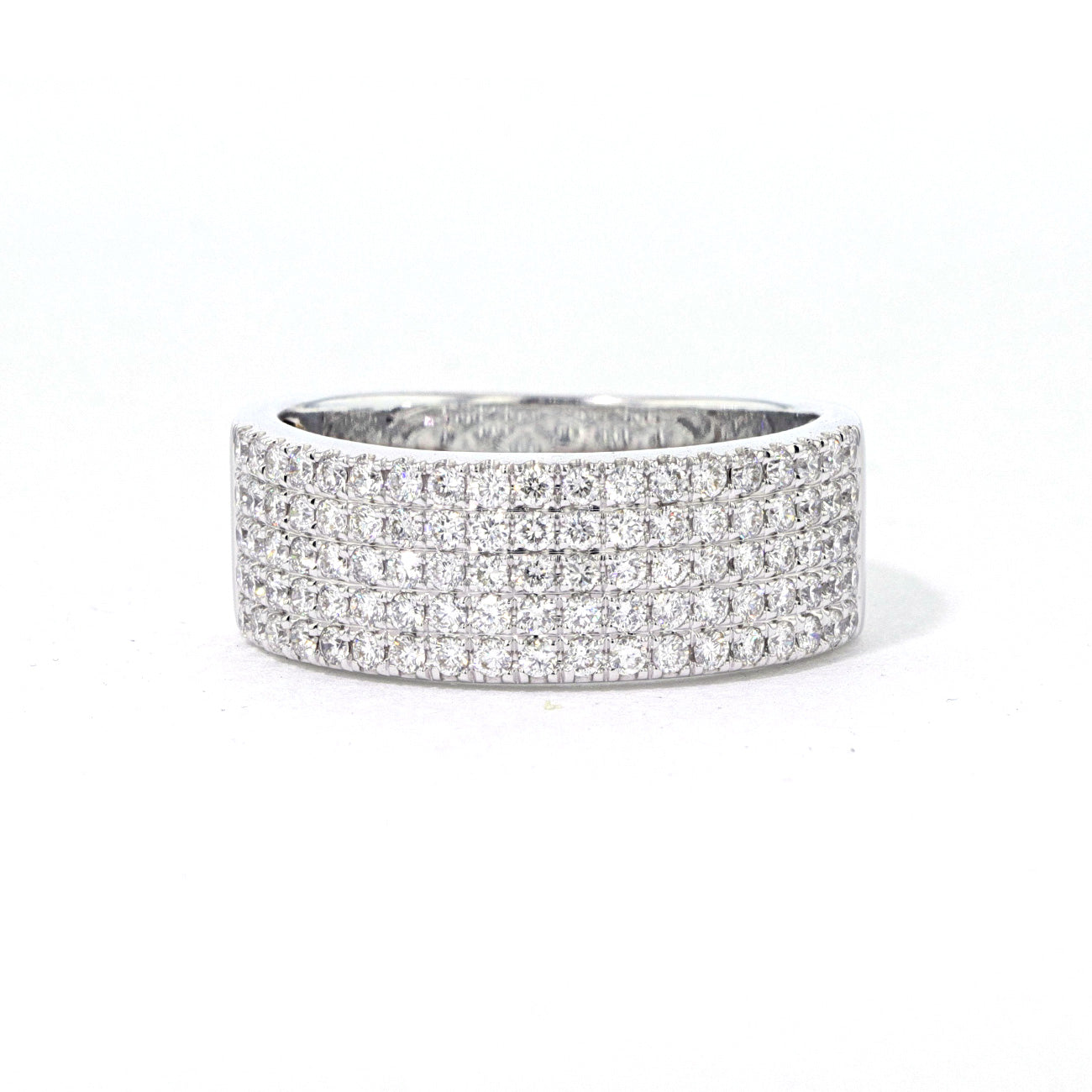 8.0mm 5-Row Diamond Band Rings Princess Bride Diamonds 