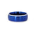 8.0mm Satin and Bevel Edge Blue and Gray Tungsten Ring Rings Princess Bride Diamonds 