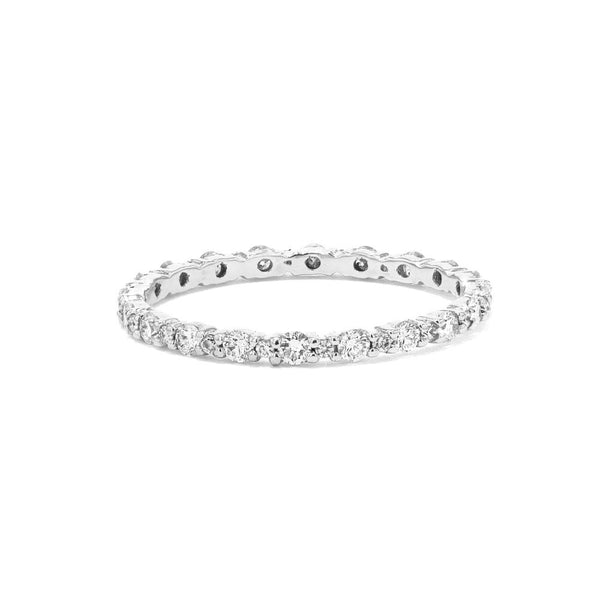 Big and Small Diamond Shared Prong Ring Ring Princess Bride Diamonds 3 18K White Gold 