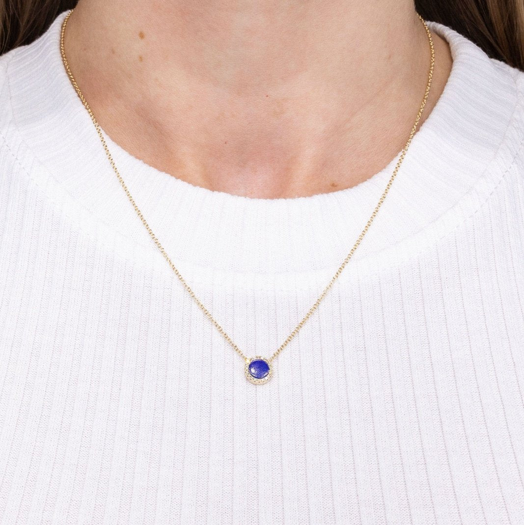 Blue Lapis & Diamond Necklace Necklaces Princess Bride Diamonds 