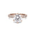 Crystal Round Engagement Rings Princess Bride Diamonds 4.5 14K Rose Gold 