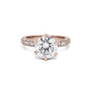 Crystal Round Engagement Rings Princess Bride Diamonds 4.5 14K Rose Gold 