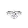 Crystal Round Engagement Rings Princess Bride Diamonds 4.5 14K White Gold 