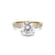 Crystal Round Engagement Rings Princess Bride Diamonds 4.5 14K Yellow Gold 