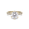 Crystal Round Engagement Rings Princess Bride Diamonds 4.5 14K Yellow Gold 