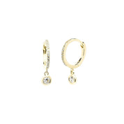 Diamond Drop Earrings Fine Jewelry Earrings Princess Bride Diamonds 14K Yellow Gold 