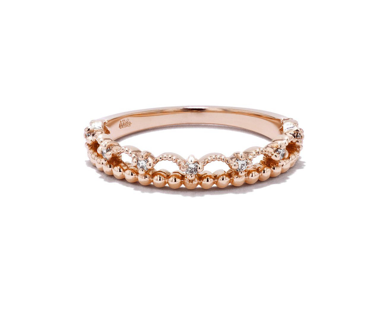 Diamond Lace Ring Ring Princess Bride Diamonds 3 14K Rose Gold 