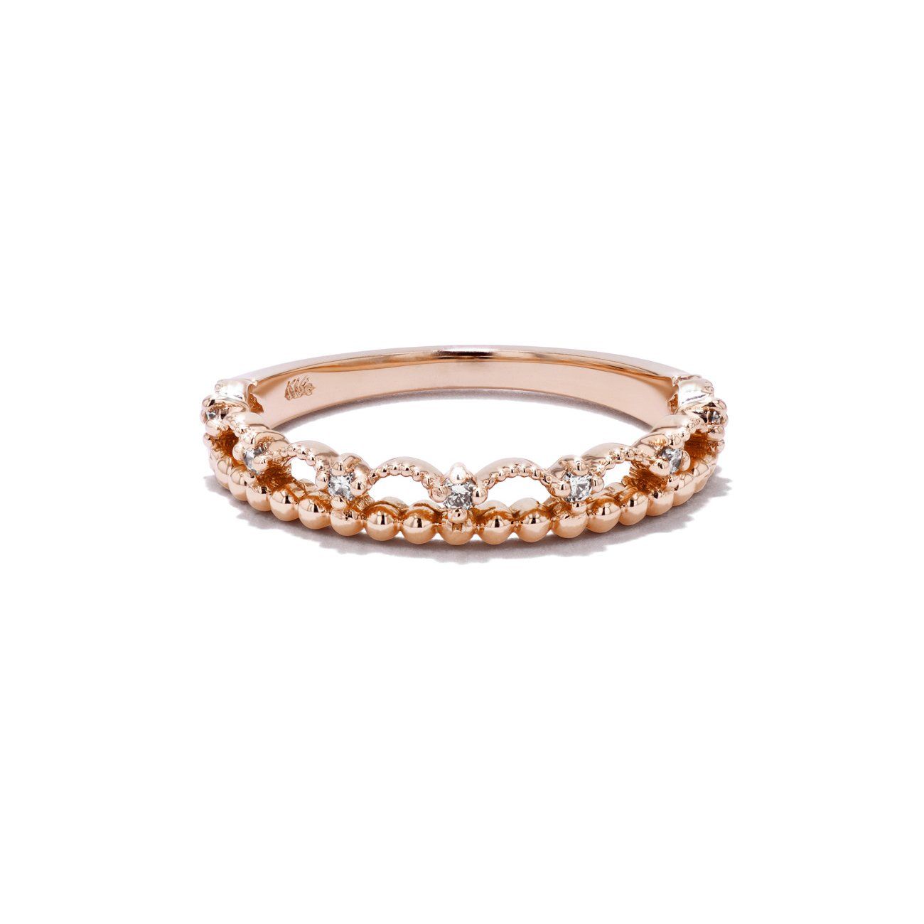 Diamond Lace Ring Ring Princess Bride Diamonds 3 14K Rose Gold 