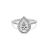 Double-Sided Halo Pear Engagement Rings Sarah Nicole 
