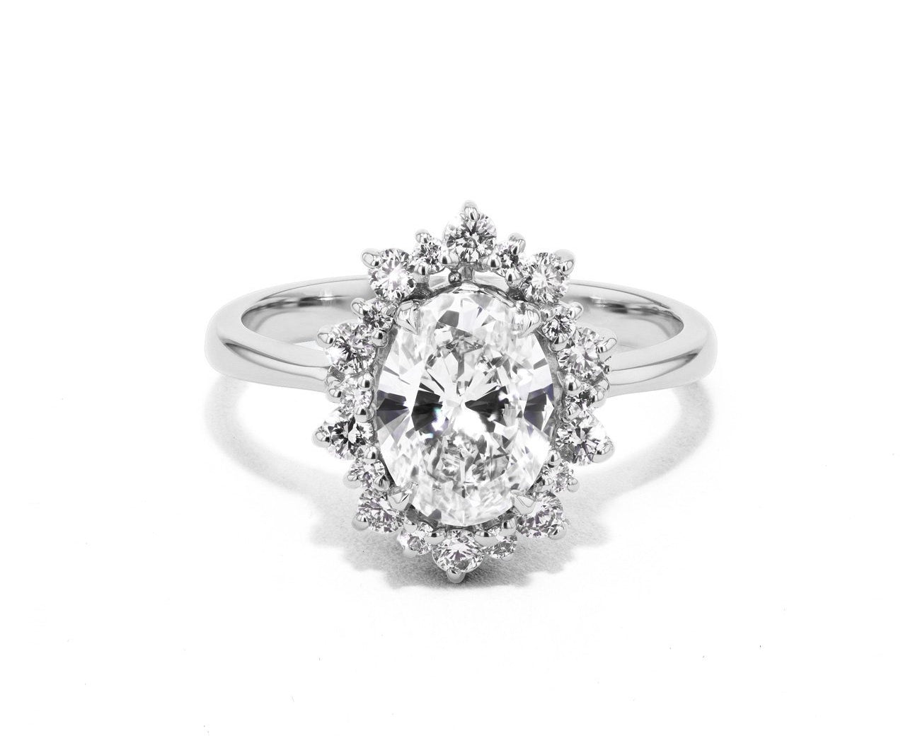Duchess Oval Engagement Rings Sarah Nicole 3 14K White Gold 