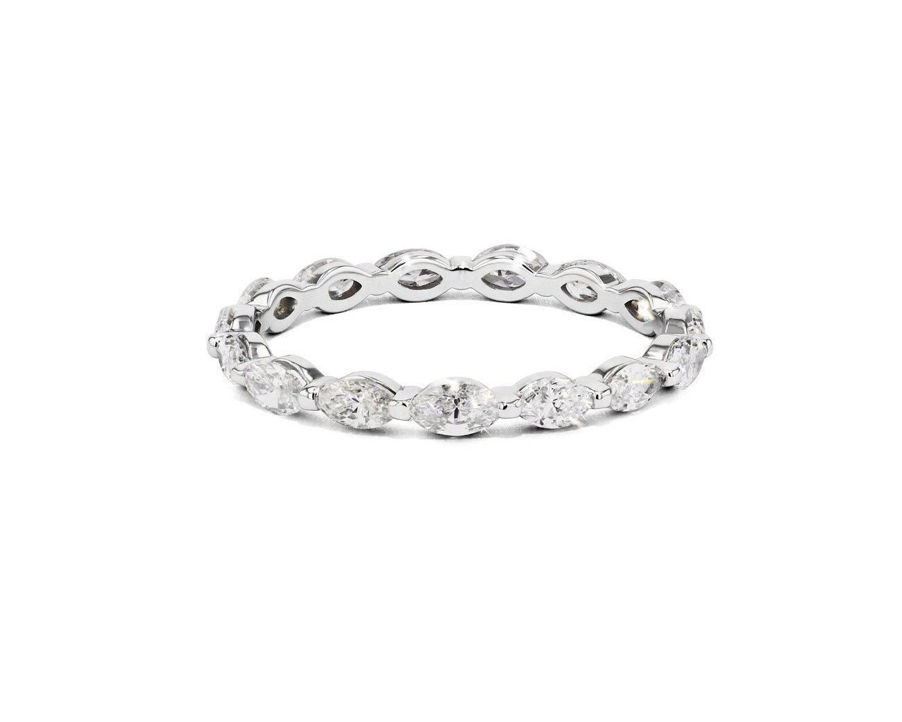 Floating Marquise Diamond Eternity Ring Ring Princess Bride Diamonds 