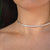 Four Row Diamonds Pavé Choker Necklaces Princess Bride Diamonds 