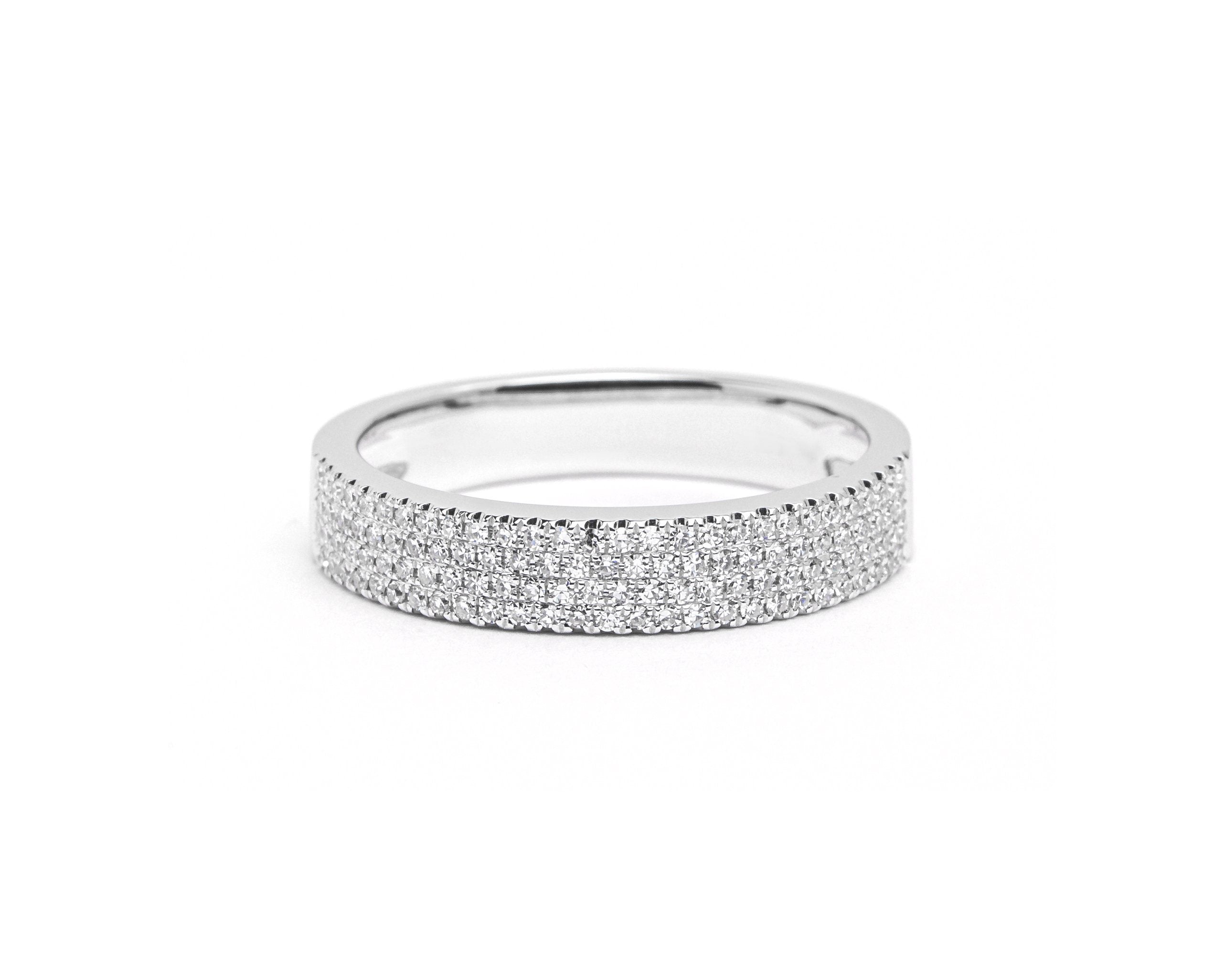 Four Row Pavé Ring Ring Princess Bride Diamonds 