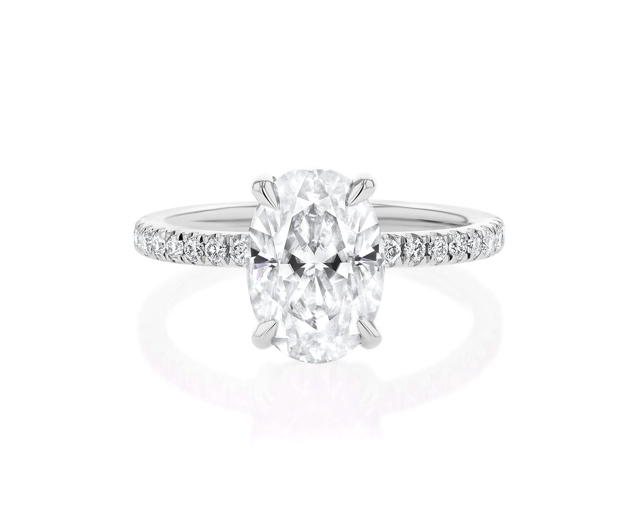 Kayla Oval Engagement Rings Sarah Nicole 3 14K White Gold 