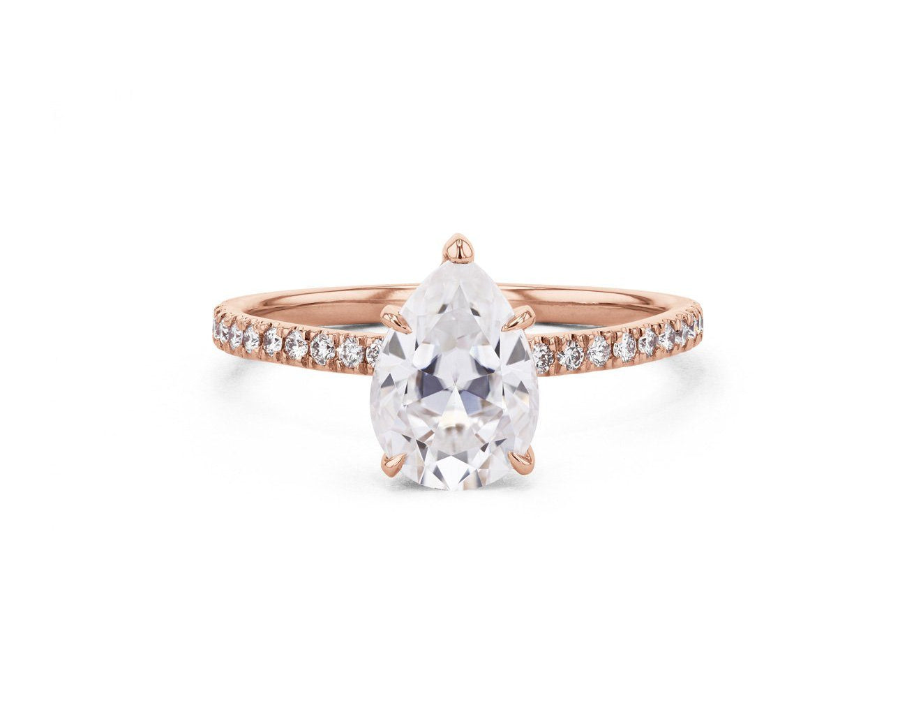Kayla Pear Engagement Rings Princess Bride Diamonds 3 14K Rose Gold 
