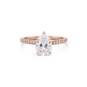 Kayla Pear Engagement Rings Princess Bride Diamonds 3 14K Rose Gold 