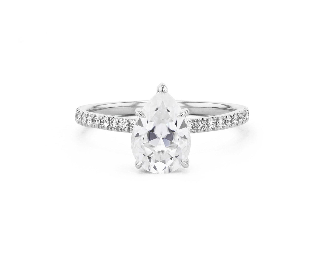 Kayla Pear Engagement Rings Princess Bride Diamonds 3 14K White Gold 