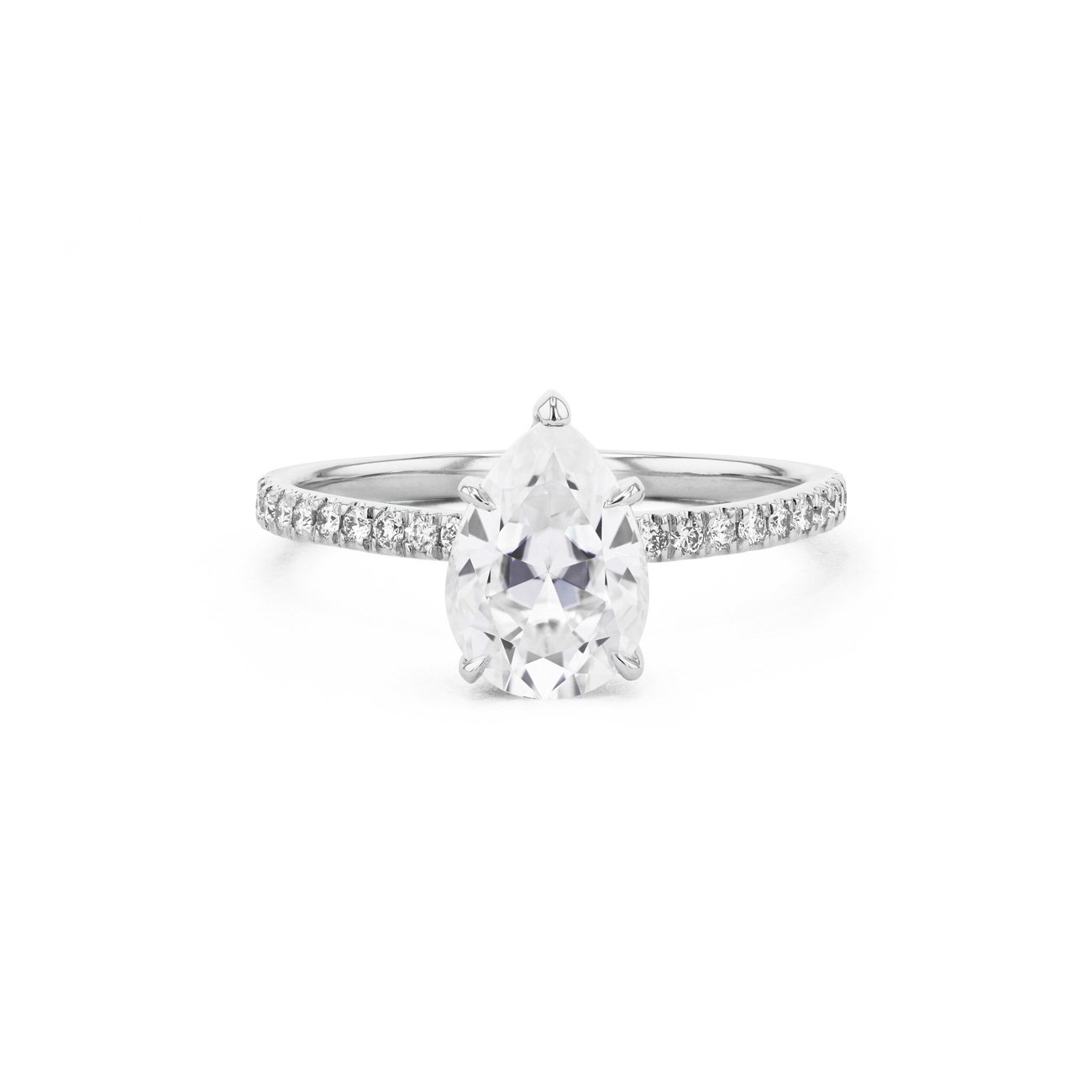 Kayla Pear Engagement Rings Princess Bride Diamonds 3 14K White Gold 