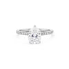 Kayla Pear Engagement Rings Princess Bride Diamonds 3 14K White Gold 