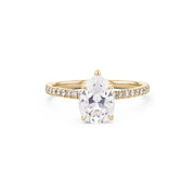 Kayla Pear Engagement Rings Princess Bride Diamonds 3 14K Yellow Gold 
