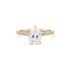 Kayla Pear Engagement Rings Princess Bride Diamonds 3 14K Yellow Gold 
