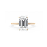 Leah Emerald Solitaire Engagement Rings Princess Bride Diamonds 3 14K Rose Gold 