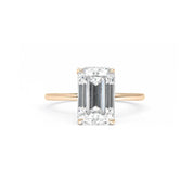 Leah Emerald Solitaire Engagement Rings Princess Bride Diamonds 3 14K Rose Gold 