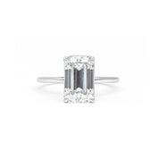 Leah Emerald Solitaire Engagement Rings Princess Bride Diamonds 3 14K White Gold 