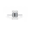 Leah Emerald Solitaire Engagement Rings Princess Bride Diamonds 3 14K White Gold 