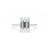 Leah Emerald Solitaire Engagement Rings Princess Bride Diamonds 3 14K White Gold 