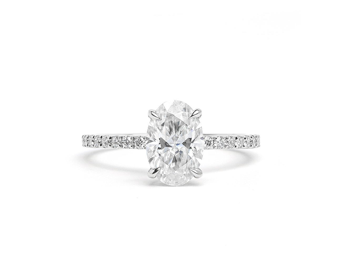 Leah Oval Engagement Rings Princess Bride Diamonds 3 14K White Gold 