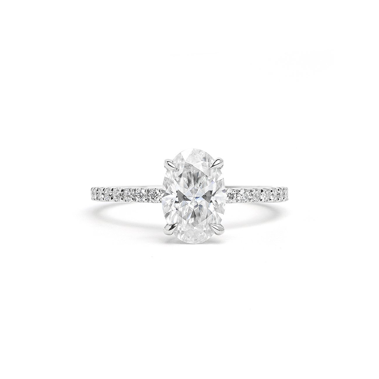 Leah Oval Engagement Rings Princess Bride Diamonds 3 14K White Gold 