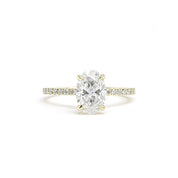Leah Oval Engagement Rings Princess Bride Diamonds 3 14K Yellow Gold 